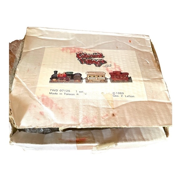 LEFTONCHRISTMAS Village train,vintage, ceramic,1989,excellent condition, signed - Picture 3 of 9